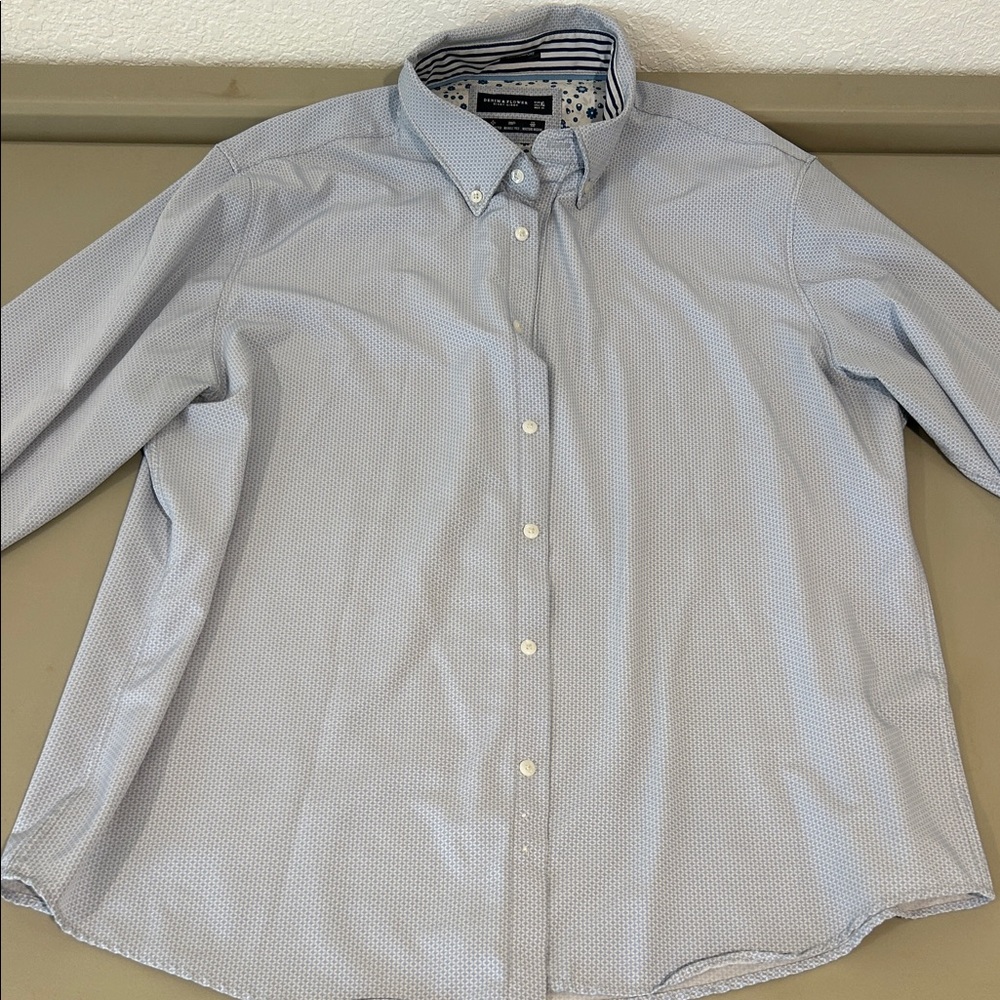 Denim & Flower Light Blue Casual Button-Down Shirt